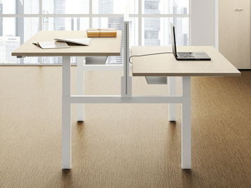 UP - Height-adjustable office desk with desk screens by Las Mobili - view 2
